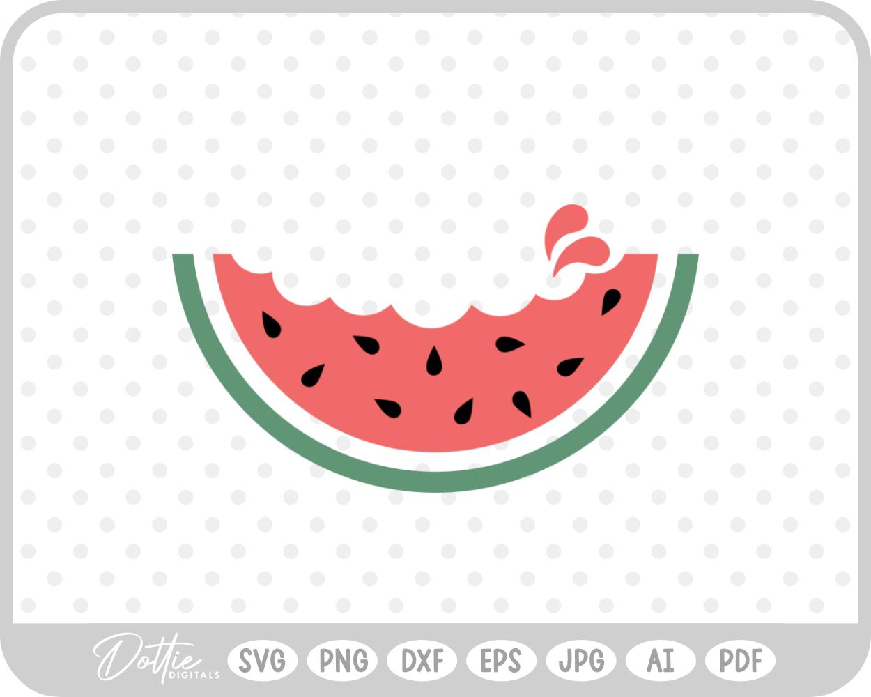 Juicy Watermelon Slice SVG PNG DXF – Cricut Silhouette Cutting File