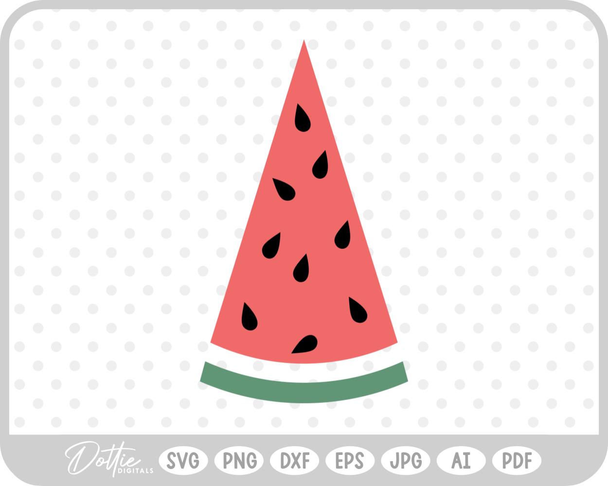 Watermelon Slice SVG PNG DXF – Cricut Silhouette Cutting File