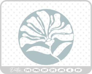 Wavy Boho Abstract Flower SVG PNG DXF – Cricut Silhouette Cutting File