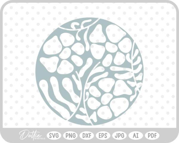 Wavy Boho Abstract Flower SVG PNG DXF – Cricut Silhouette Cutting File