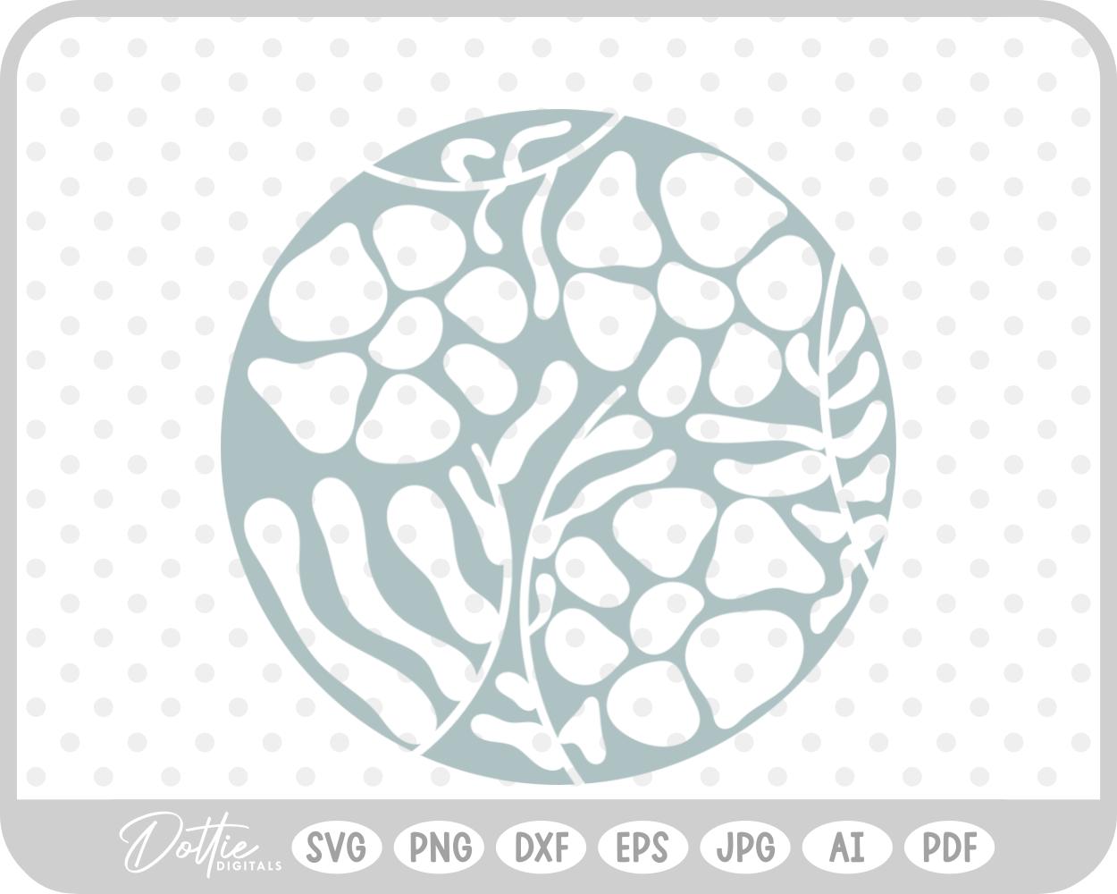 Wavy Boho Abstract Flower SVG PNG DXF – Cricut Silhouette Cutting File