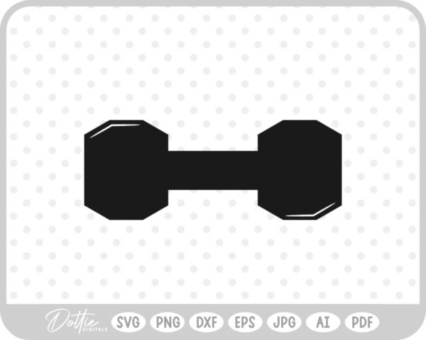 Weights Gym Dumbbell Fitness Weightlifting SVG PNG DXF – Cricut Silhouette Cutting File