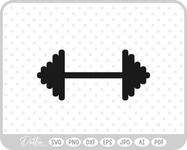 Weights Gym Dumbbell Fitness Weightlifting SVG PNG DXF – Cricut Silhouette Cutting File