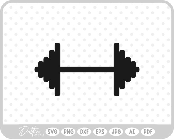 Weights Gym Dumbbell Fitness Weightlifting SVG PNG DXF – Cricut Silhouette Cutting File