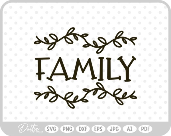 Family Love Sign Home Text SVG PNG DXF – Cricut Silhouette Cutting File
