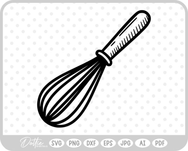 Whisk Cooking Baking Utensil Kitchen Dining SVG PNG DXF – Cricut Silhouette Cutting File