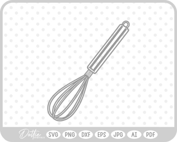 Whisk Cooking Baking Utensil Kitchen Dining SVG PNG DXF – Cricut Silhouette Cutting File