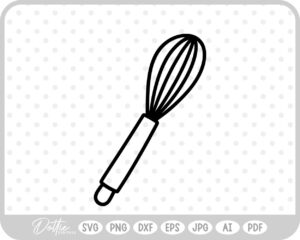 Whisk Cooking Baking Utensil Kitchen Dining SVG PNG DXF – Cricut Silhouette Cutting File