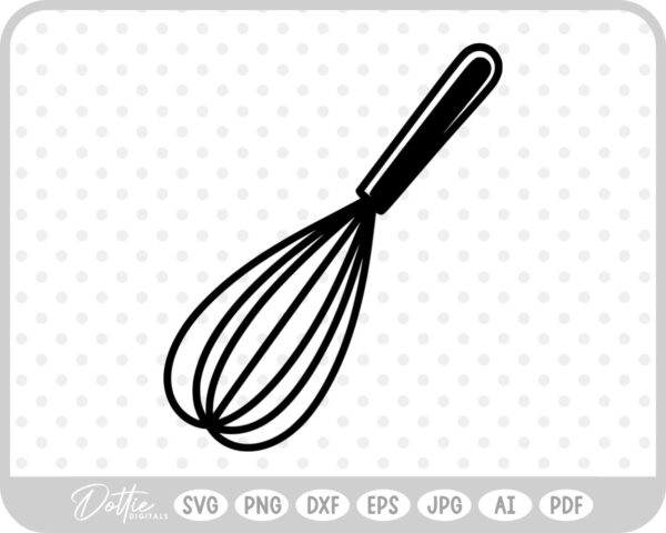 Whisk Cooking Baking Utensil Kitchen Dining SVG PNG DXF – Cricut Silhouette Cutting File