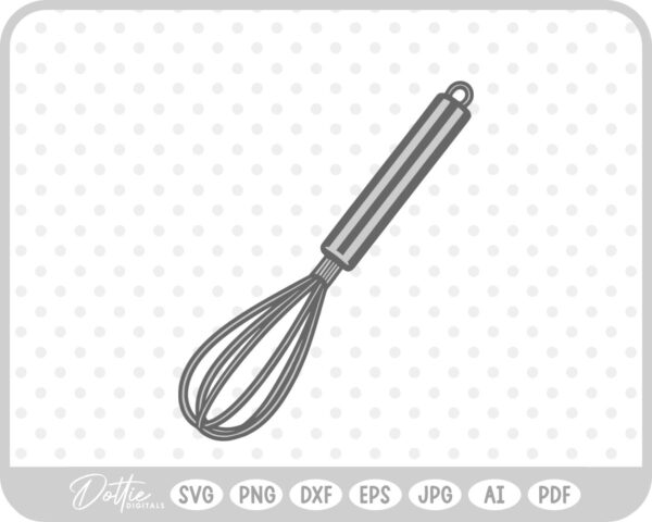 Whisk Cooking Baking Utensil Kitchen Dining SVG PNG DXF – Cricut Silhouette Cutting File