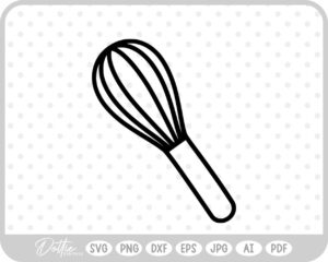 Whisk Cooking Baking Utensil Kitchen Dining SVG PNG DXF – Cricut Silhouette Cutting File