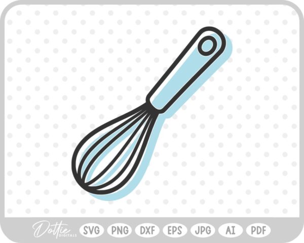 Whisk Cooking Baking Utensil Kitchen Dining SVG PNG DXF – Cricut Silhouette Cutting File