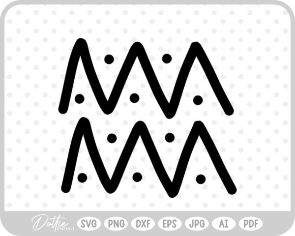 Zig Zag Lines SVG PNG DXF – Cricut Silhouette Cutting File