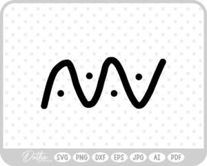 Wiggly Line Doodle With Dots SVG PNG DXF – Cricut Silhouette Cutting File