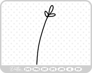 Branch Hand Drawn Doodle Sketch Botanical Floral SVG PNG DXF – Cricut Silhouette Cutting File