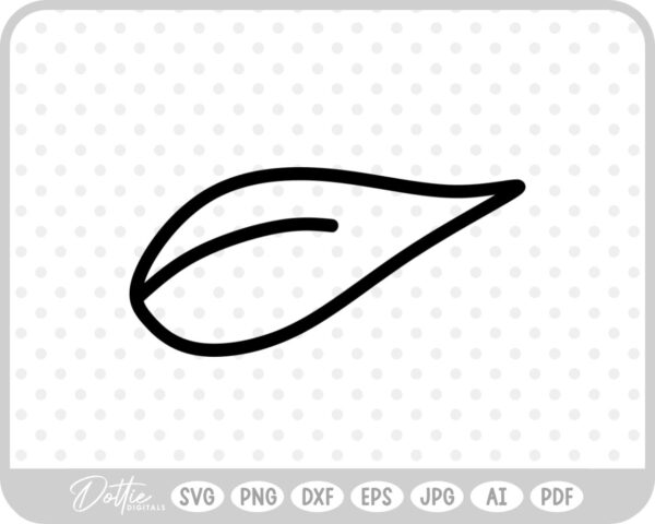 Leaf Hand Drawn Doodle Sketch Botanical Floral SVG PNG DXF – Cricut Silhouette Cutting File