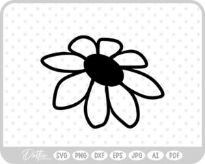 Wildflower Hand Drawn Doodle Sketch Botanical Floral SVG PNG DXF – Cricut Silhouette Cutting File