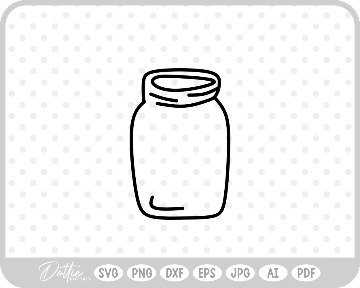 Hand Drawn Jar Sketch Style Lines SVG PNG DXF – Cricut Silhouette Cutting File