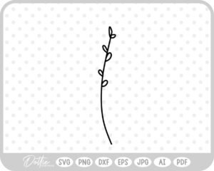 Wildflower Hand Drawn Doodle Sketch Botanical Floral SVG PNG DXF – Cricut Silhouette Cutting File