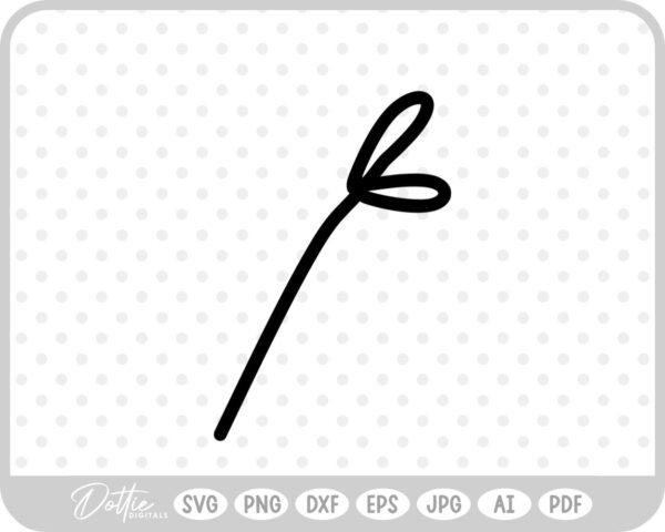 Wildflower Hand Drawn Doodle Sketch Botanical Floral SVG PNG DXF – Cricut Silhouette Cutting File