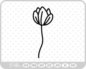 Hand Drawn Flowers Sketch Style Lines SVG PNG DXF – Cricut Silhouette Cutting File