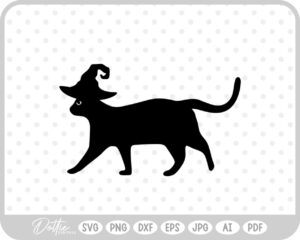 Halloween Witch Cats Fall Hat SVG PNG DXF – Cricut Silhouette Cutting File