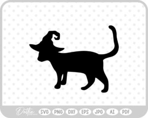 Halloween Witch Cats Fall Hat SVG PNG DXF – Cricut Silhouette Cutting File
