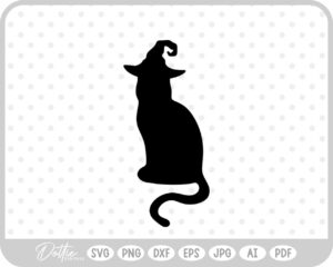 Halloween Witch Cats Fall Hat SVG PNG DXF – Cricut Silhouette Cutting File