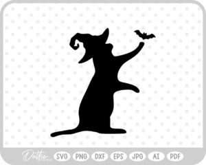 Halloween Witch Cats Fall Hat SVG PNG DXF – Cricut Silhouette Cutting File