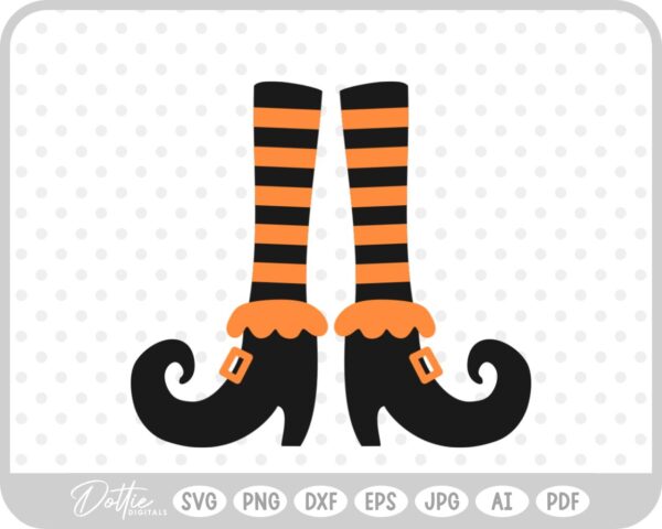 Witch Feet SVG PNG DXF – Cricut Silhouette Cutting File