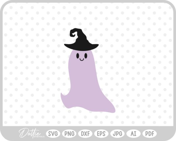 Halloween Ghost Witch SVG PNG DXF – Cricut Silhouette Cutting File