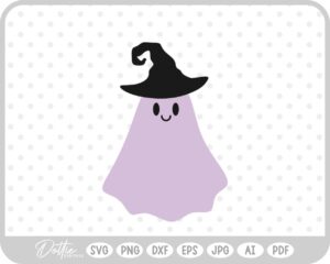 Halloween Ghost Witch SVG PNG DXF – Cricut Silhouette Cutting File
