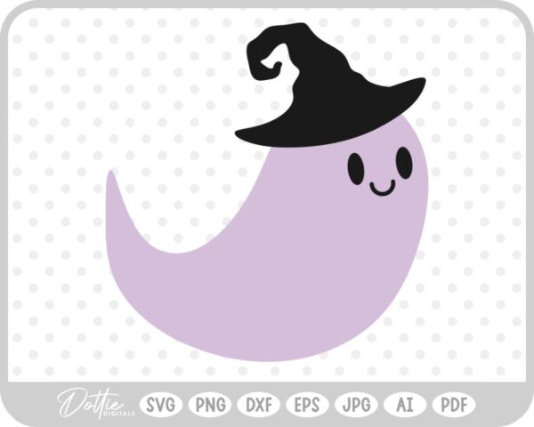 Halloween Ghost Witch SVG PNG DXF – Cricut Silhouette Cutting File