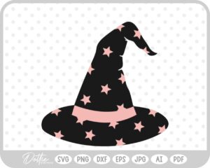 Witch Hat SVG PNG DXF – Cricut Silhouette Cutting File