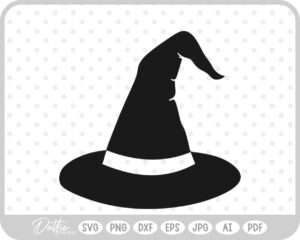 Witch Hat SVG PNG DXF – Cricut Silhouette Cutting File