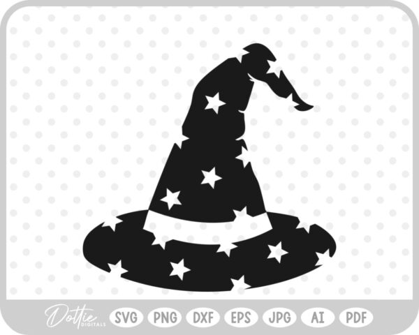Witch Hat SVG PNG DXF – Cricut Silhouette Cutting File