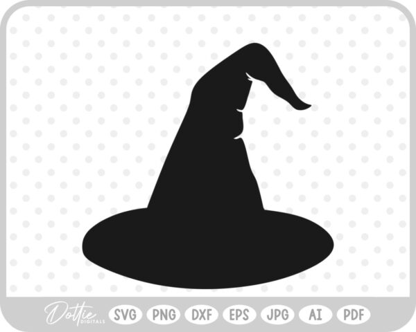 Witch Hat SVG PNG DXF – Cricut Silhouette Cutting File