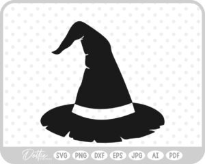 Witch Hat SVG PNG DXF – Cricut Silhouette Cutting File