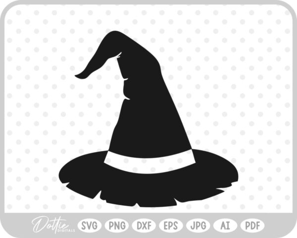 Witch Hat SVG PNG DXF – Cricut Silhouette Cutting File