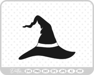 Witch Hat SVG PNG DXF – Cricut Silhouette Cutting File