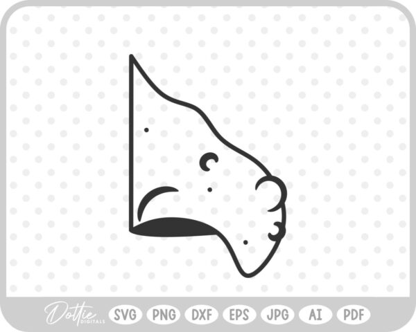 Witch Nose Warts Halloween Line Drawing  SVG PNG DXF – Cricut Silhouette Cutting File