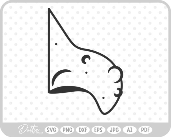Witch Nose Warts Halloween Line Drawing  SVG PNG DXF – Cricut Silhouette Cutting File