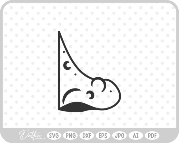 Witch Nose Warts Halloween Line Drawing  SVG PNG DXF – Cricut Silhouette Cutting File