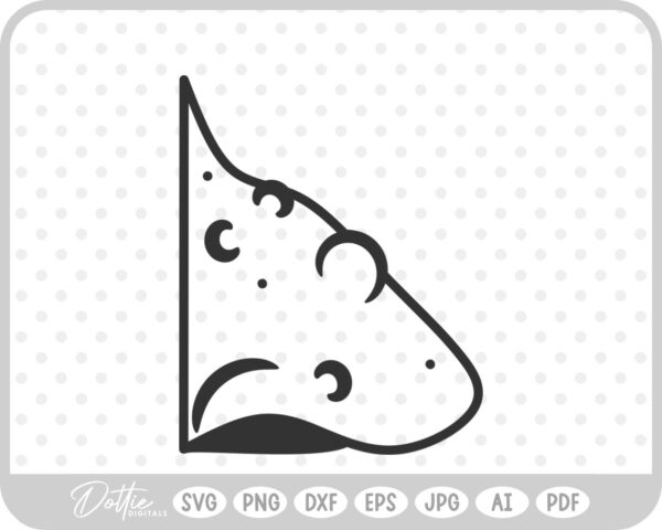 Witch Nose Warts Halloween Line Drawing  SVG PNG DXF – Cricut Silhouette Cutting File