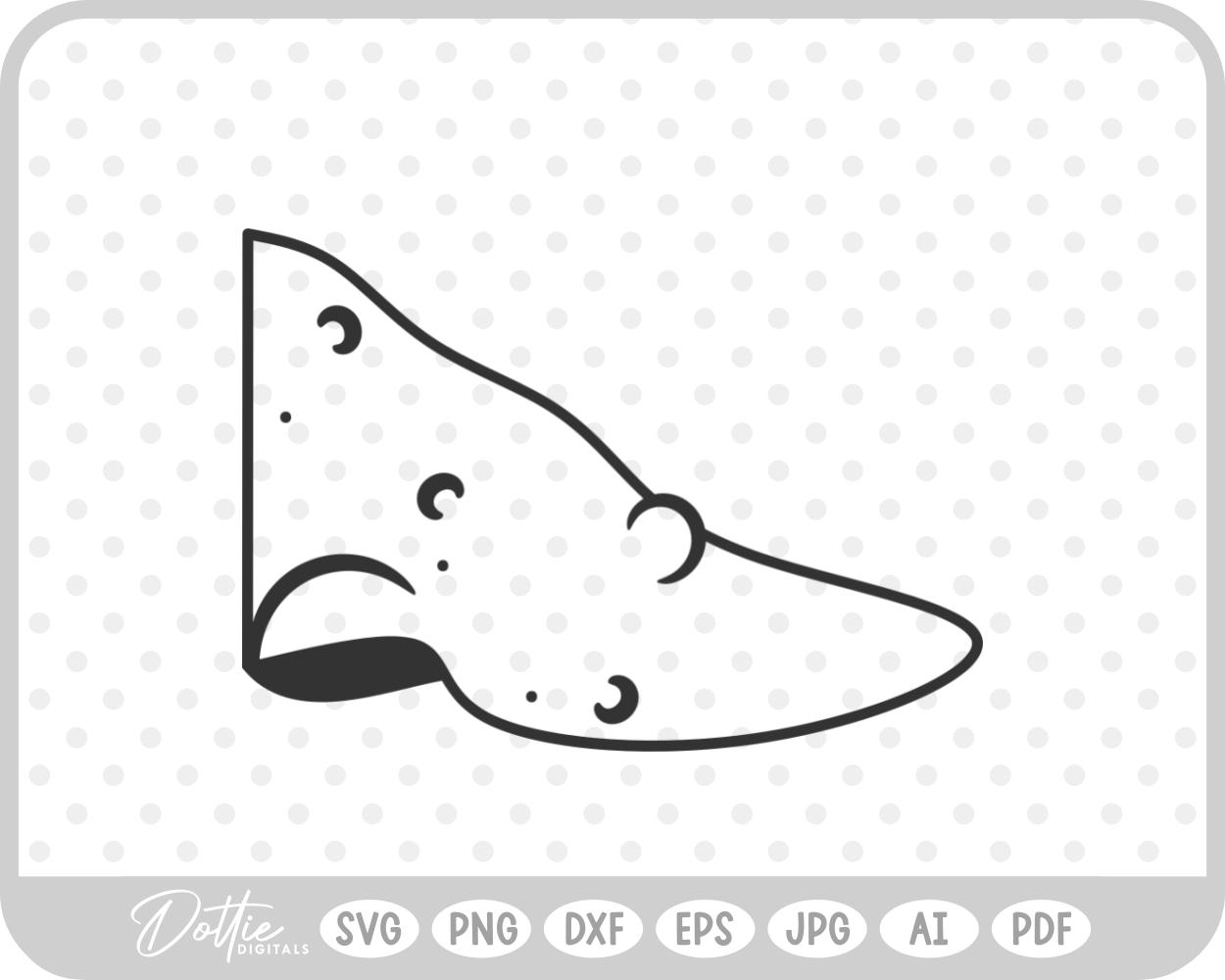 Witch Nose Warts Halloween Line Drawing  SVG PNG DXF – Cricut Silhouette Cutting File