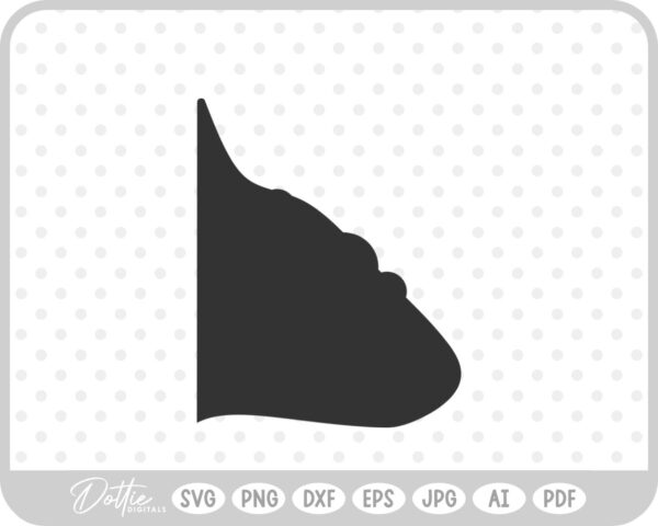 Witch Nose Silhouette Outline Halloween SVG PNG DXF – Cricut Silhouette Cutting File
