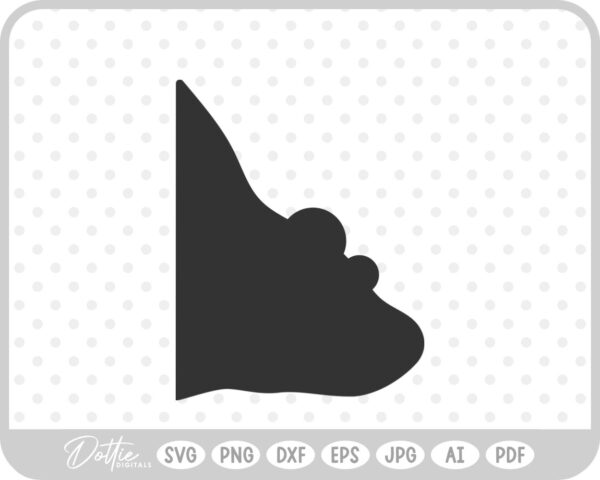 Witch Nose Silhouette Outline Halloween SVG PNG DXF – Cricut Silhouette Cutting File