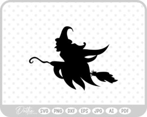 Witch SVG PNG DXF – Cricut Silhouette Cutting File