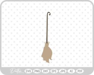 Witches Broom SVG PNG DXF – Cricut Silhouette Cutting File