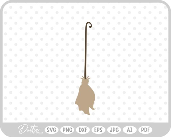 Witches Broom SVG PNG DXF – Cricut Silhouette Cutting File